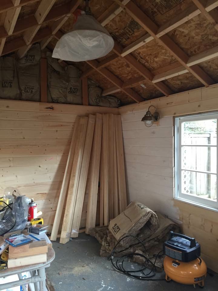 Sleepers done, now install insulation...