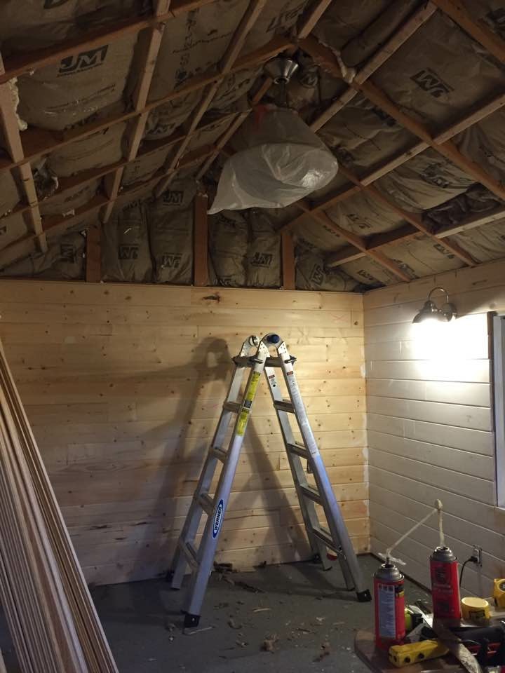 Insulation done, now boards...
